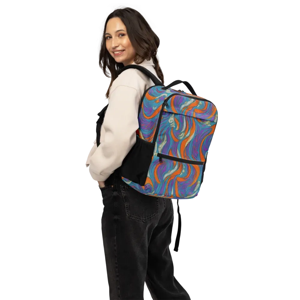 Painted Undertow on Utility Backpack — Back