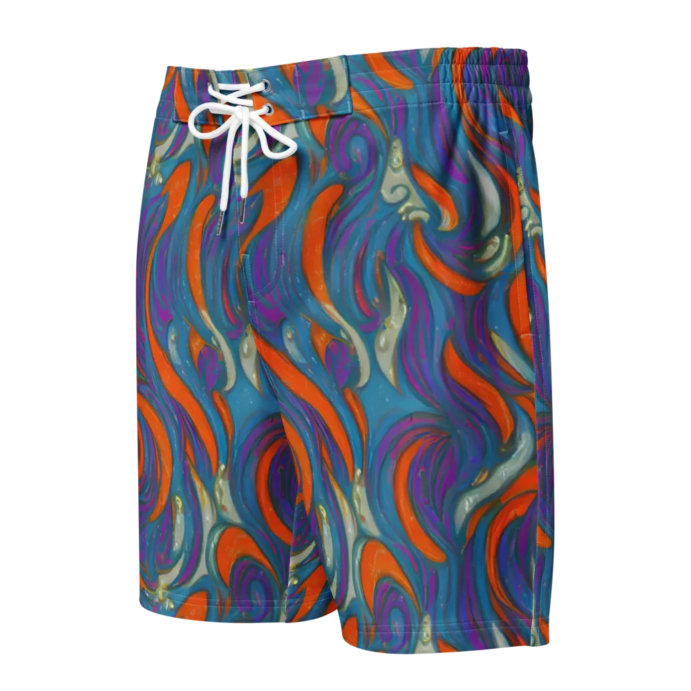 Painted Undertow on Men's Board Shorts — Front