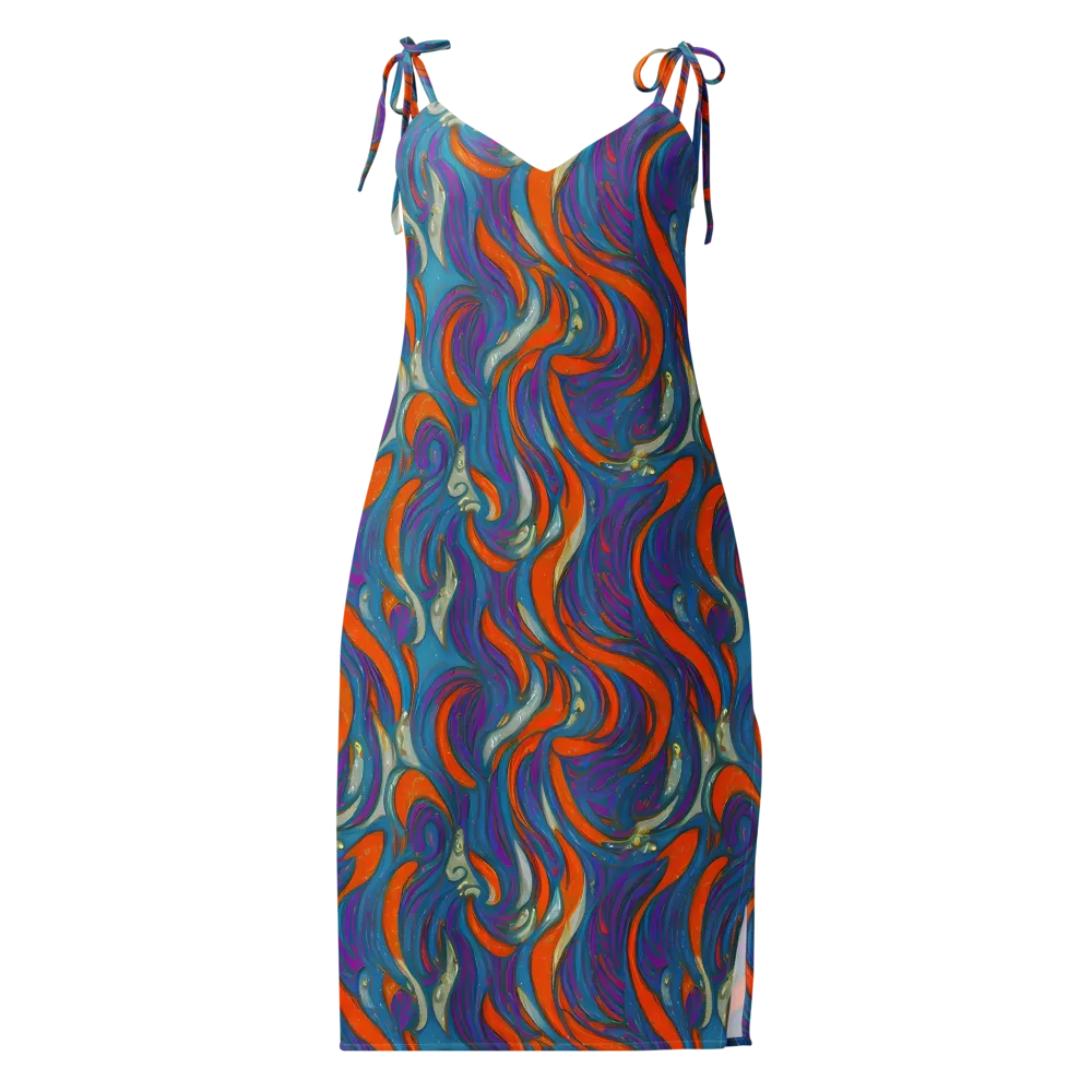 Painted Undertow on Slip Dress — Front