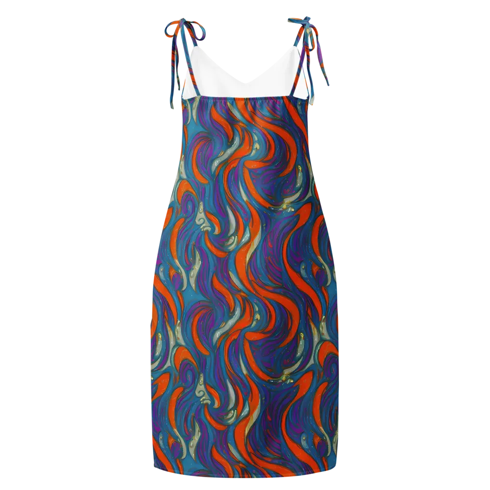 Painted Undertow on Slip Dress — Back