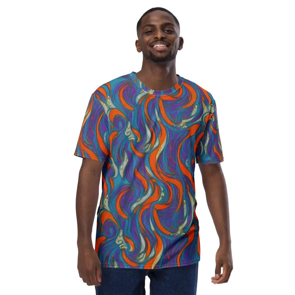 Painted Undertow on Men's Crew Neck T-Shirt — Front