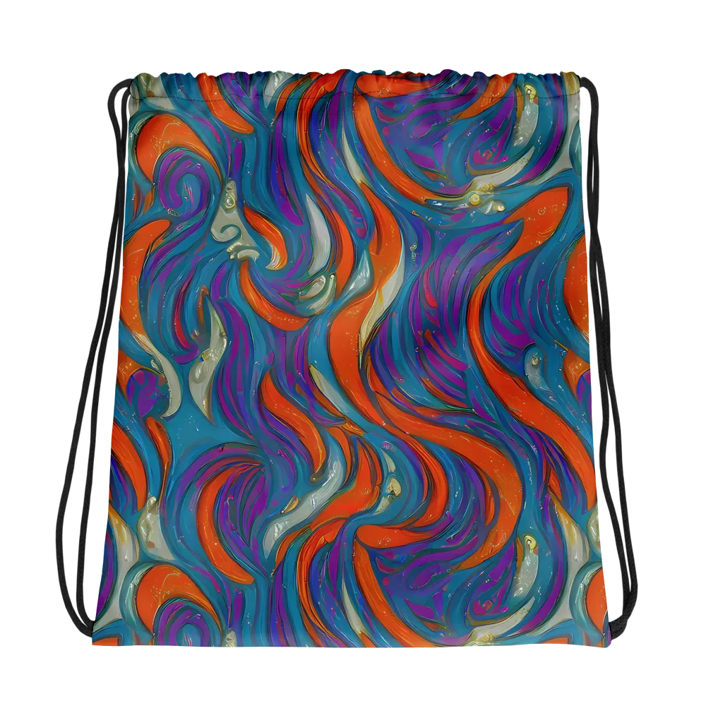 Painted Undertow on Drawstring Bag — Photo