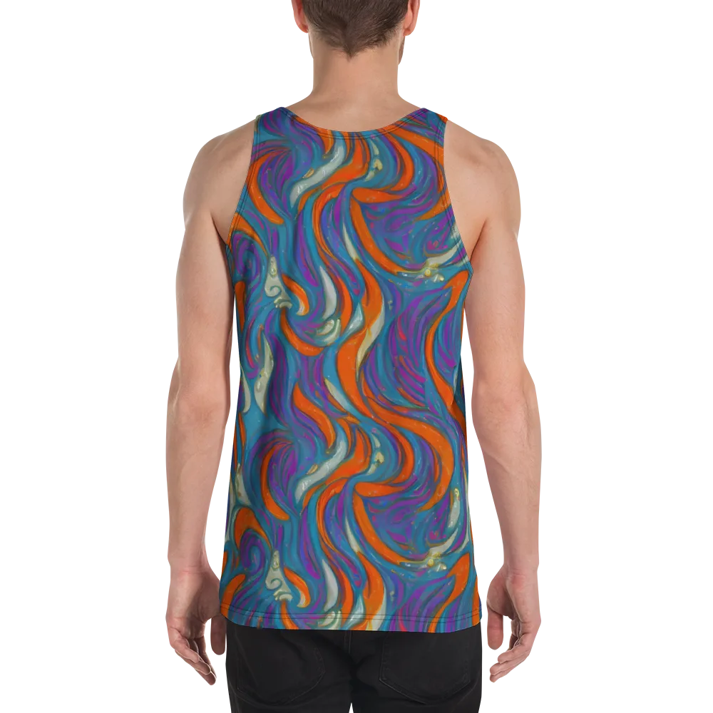 Painted Undertow on Men's Tank Top — Back