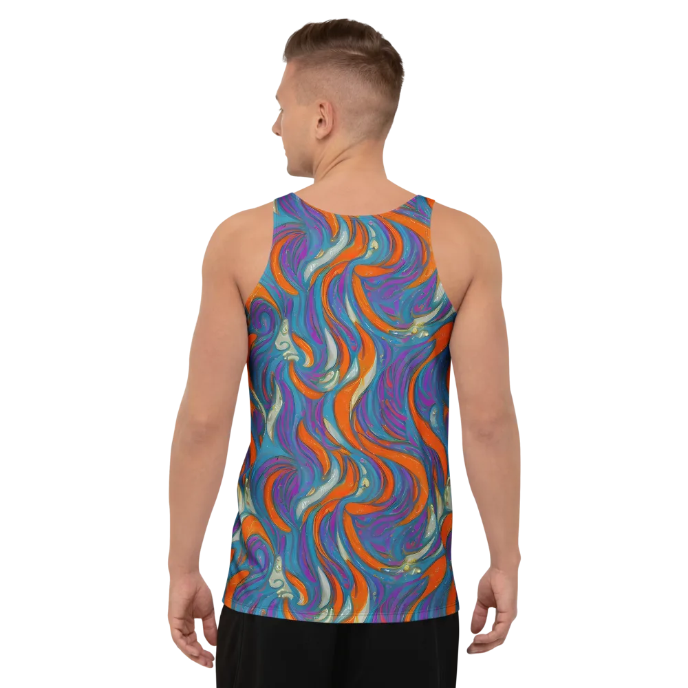 Painted Undertow on Men's Tank Top — Back