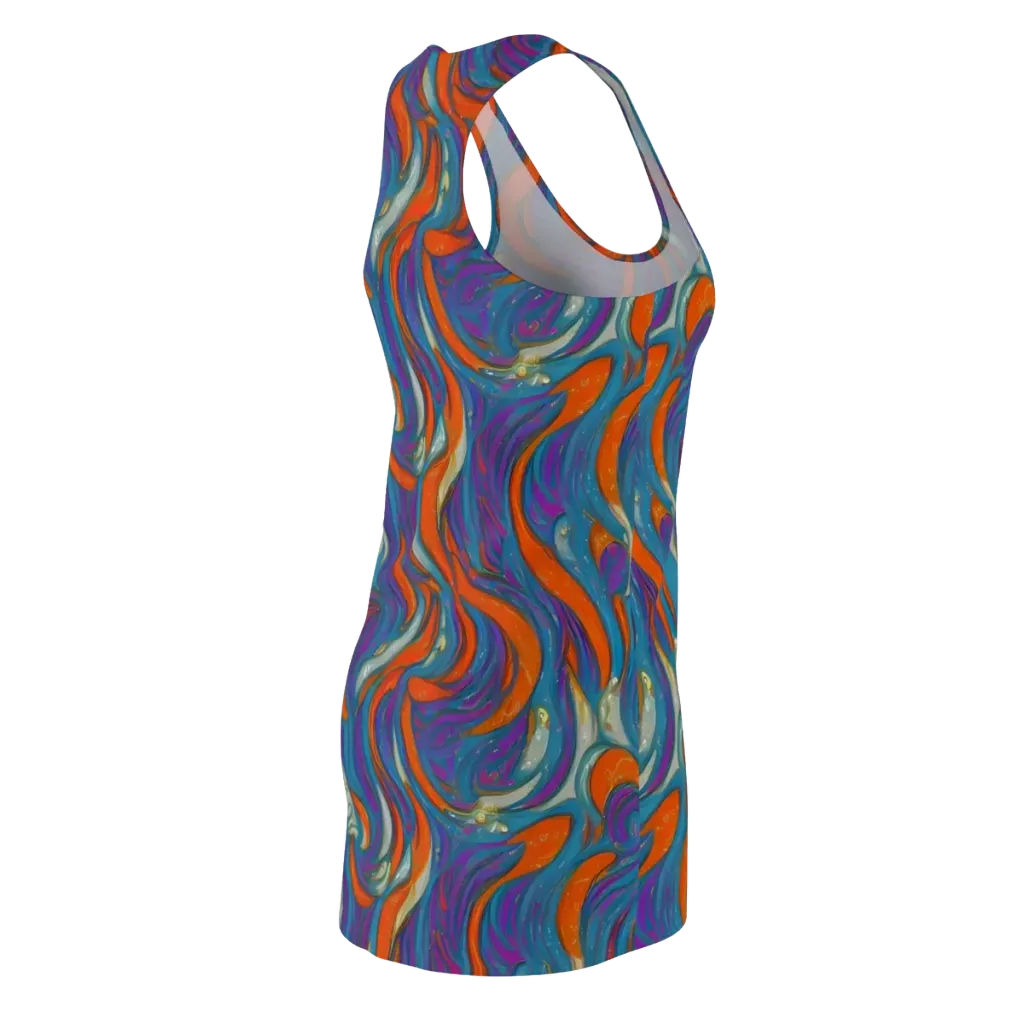 Painted Undertow on Racerback Dress — Back Side