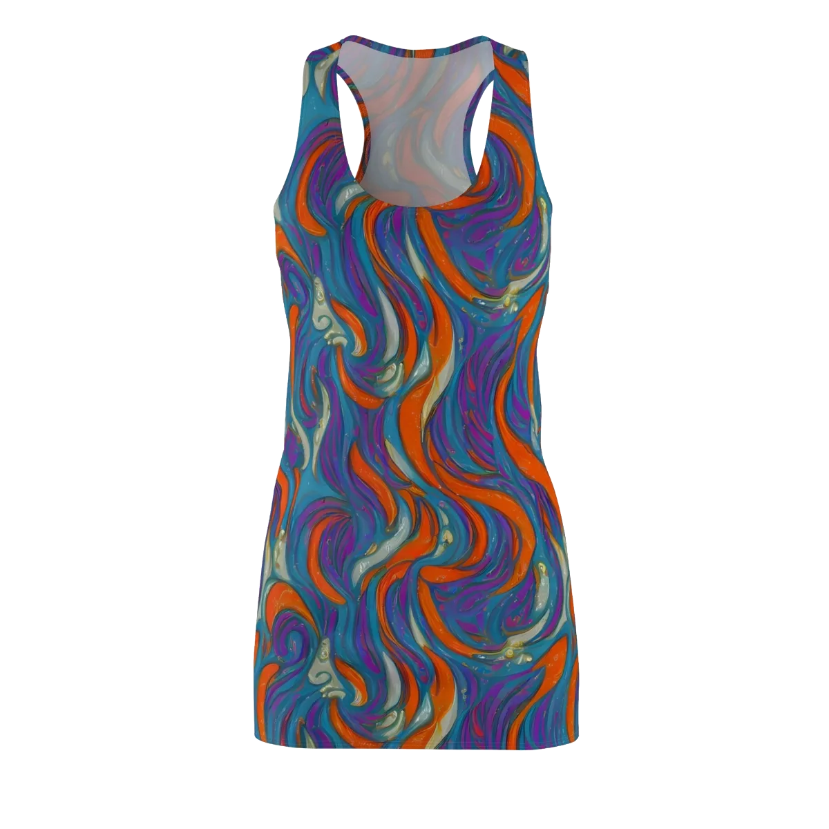 Painted Undertow on Racerback Dress — Front