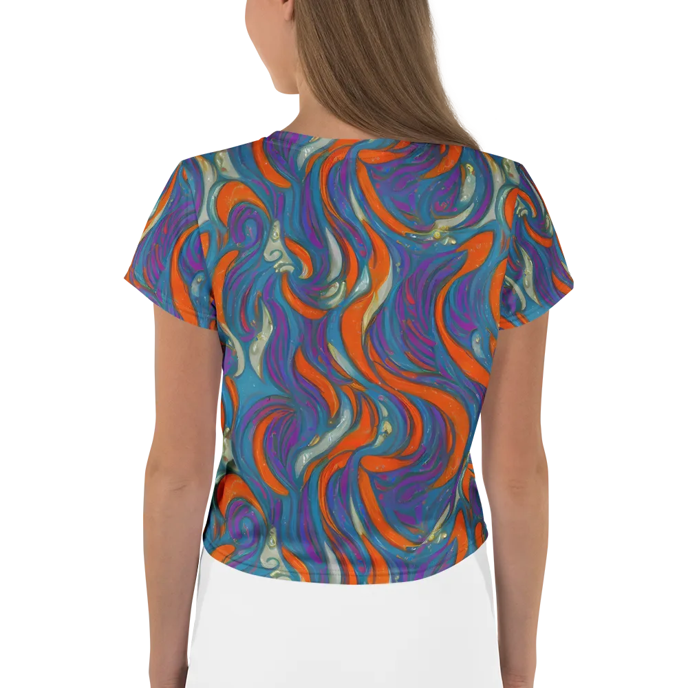 Painted Undertow on Crop Tee — Back