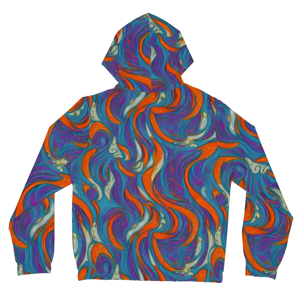 Painted Undertow on Women's Full-Zip Hoodie — Back