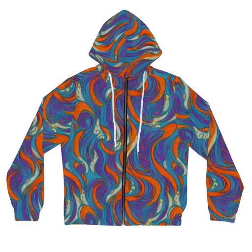 Painted Undertow on a Women's Full-Zip Hoodie