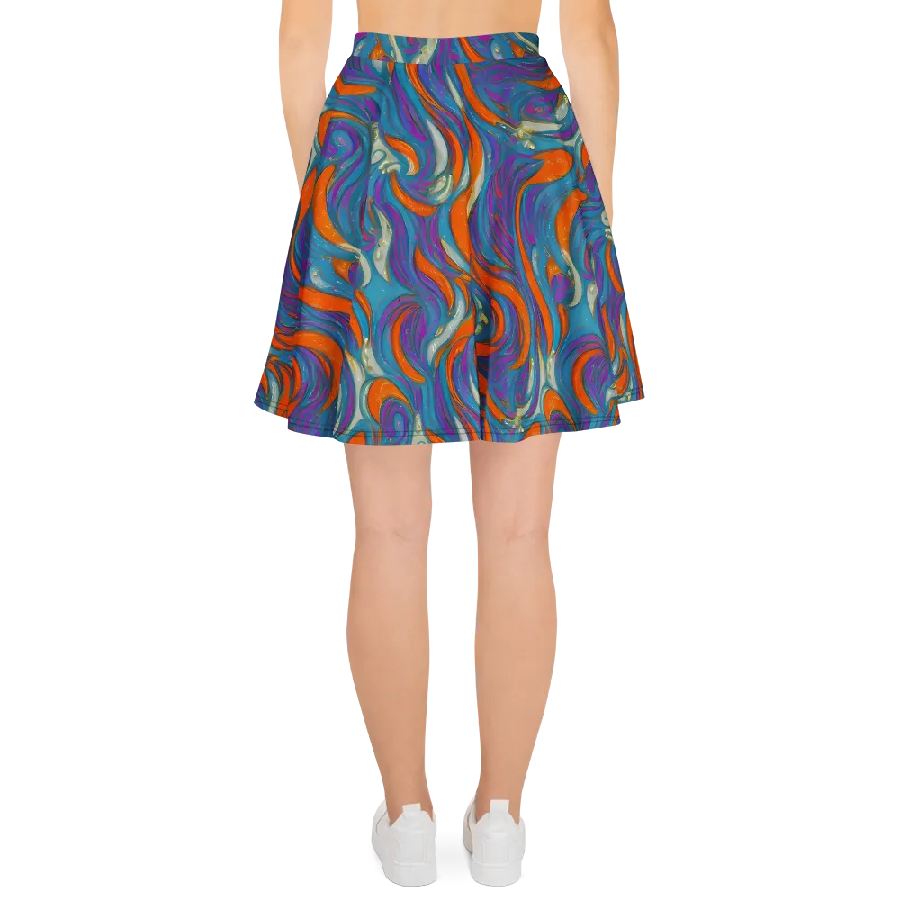 Painted Undertow on Skater Skirt — Back