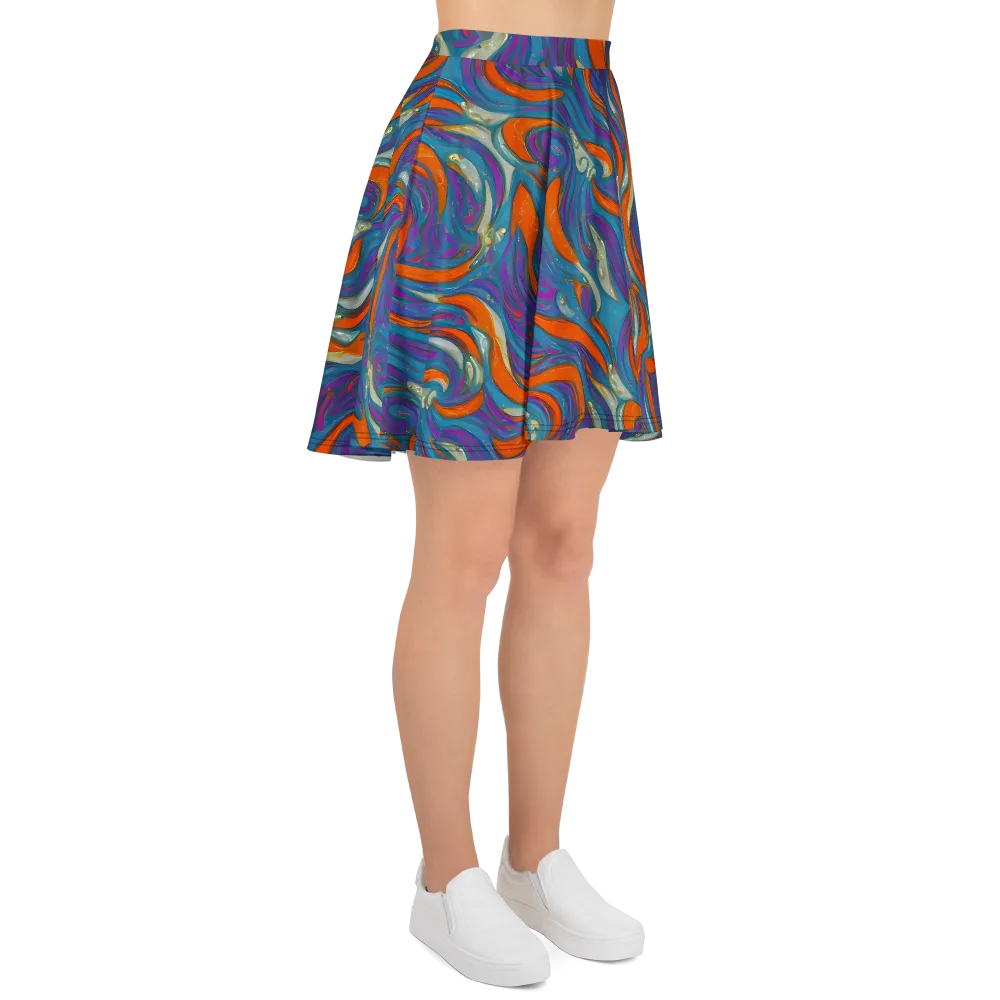 Painted Undertow on Skater Skirt — Right