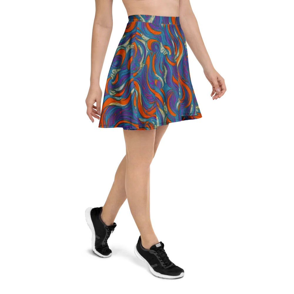 Painted Undertow on Skater Skirt — Right