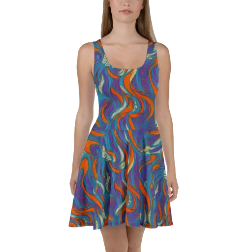 Painted Undertow on a Skater Dress