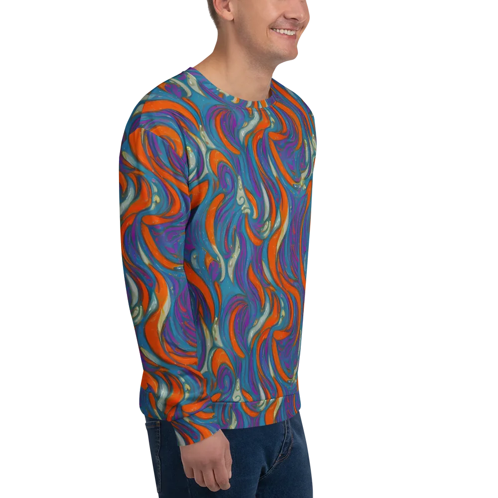 Painted Undertow on Sweatshirt — Right Front