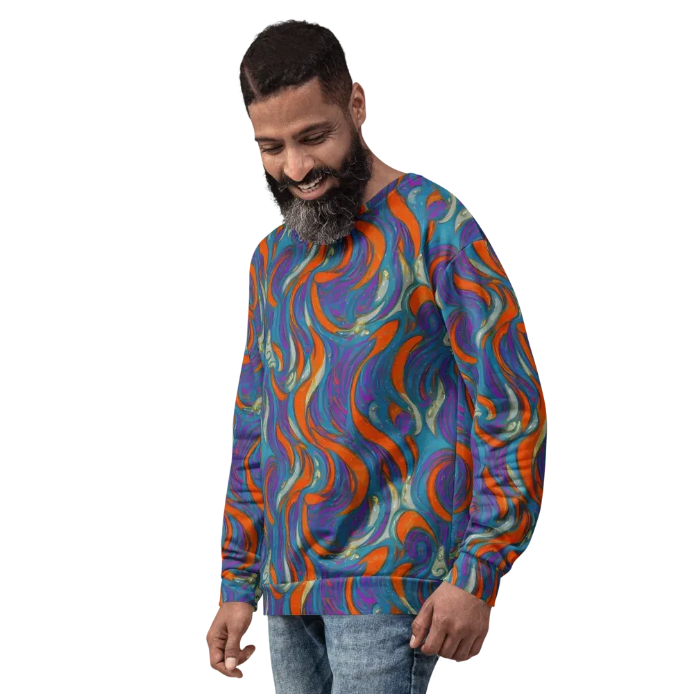 Painted Undertow on Sweatshirt — Left Front