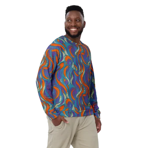 Painted Undertow on a Sweatshirt