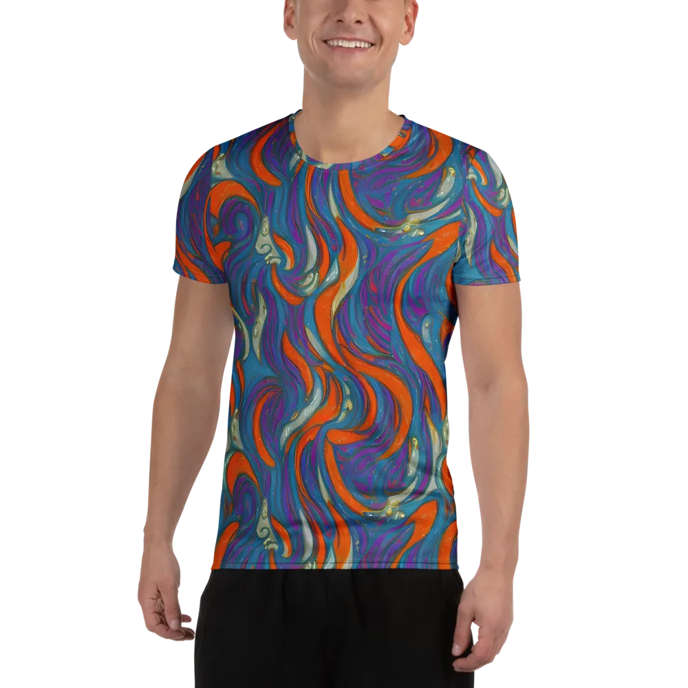 Painted Undertow on Men's Athletic T-Shirt — Front