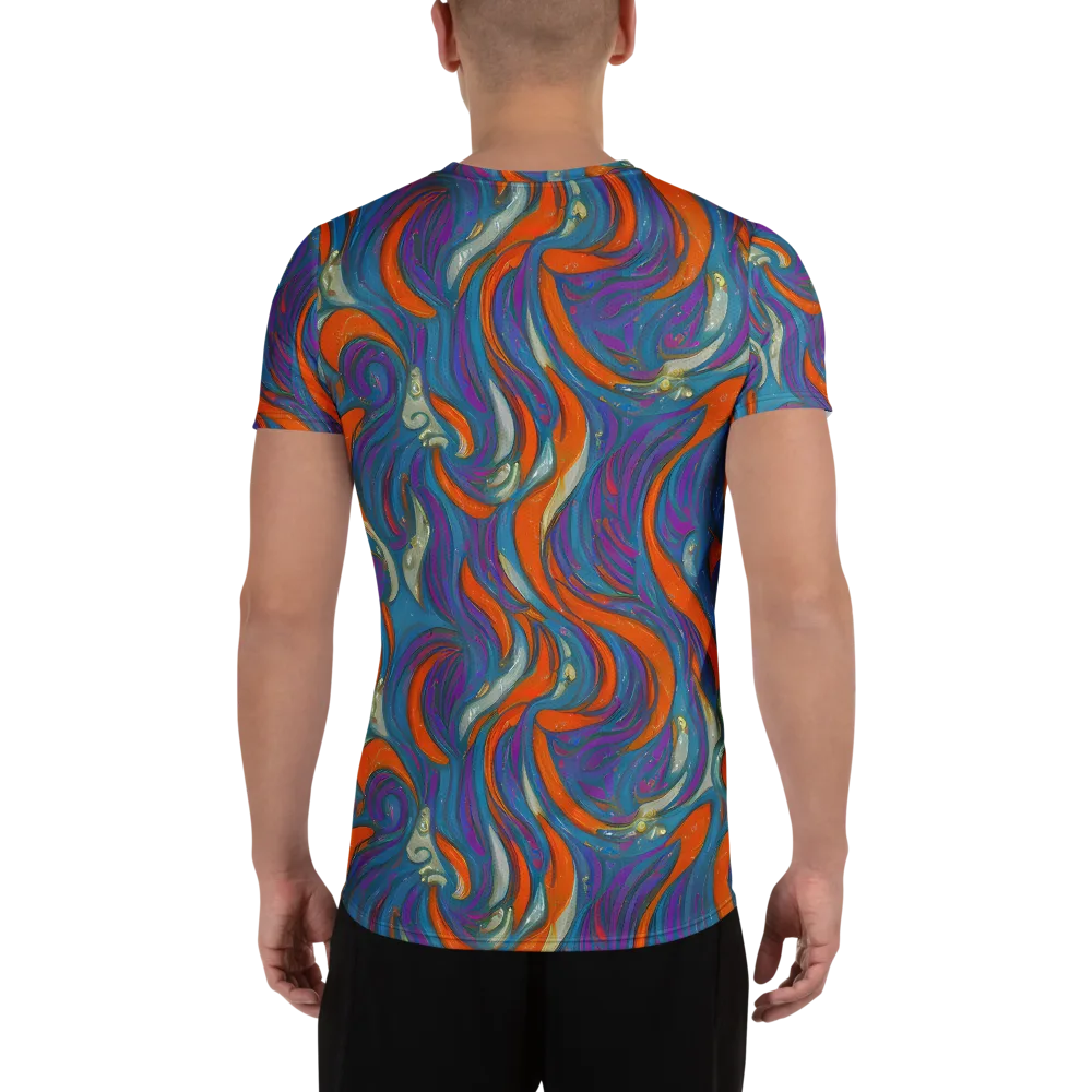 Painted Undertow on Men's Athletic T-Shirt — Back
