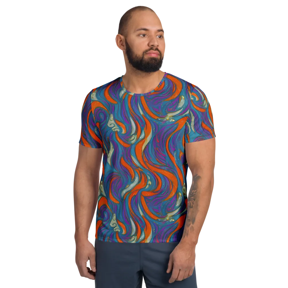 Painted Undertow on Men's Athletic T-Shirt — Front