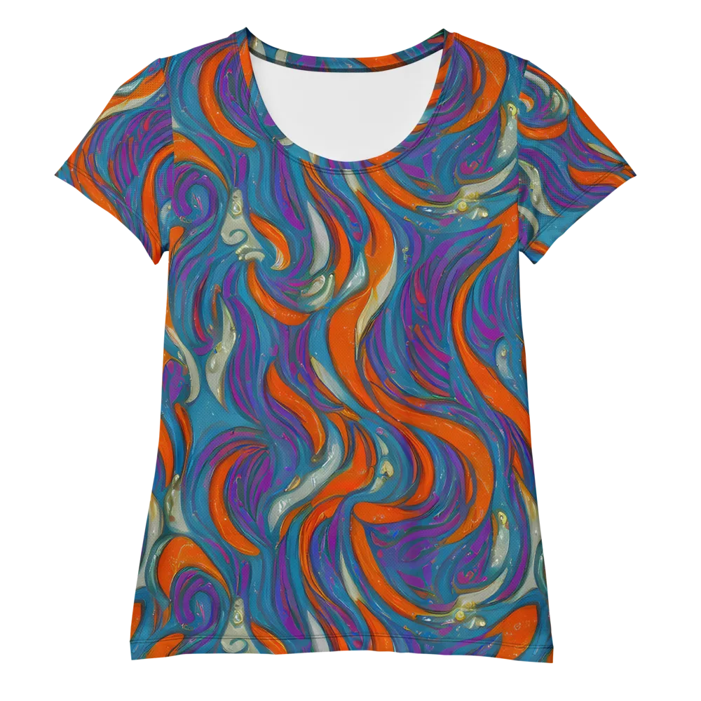 Painted Undertow on Women's Athletic T-Shirt — Front