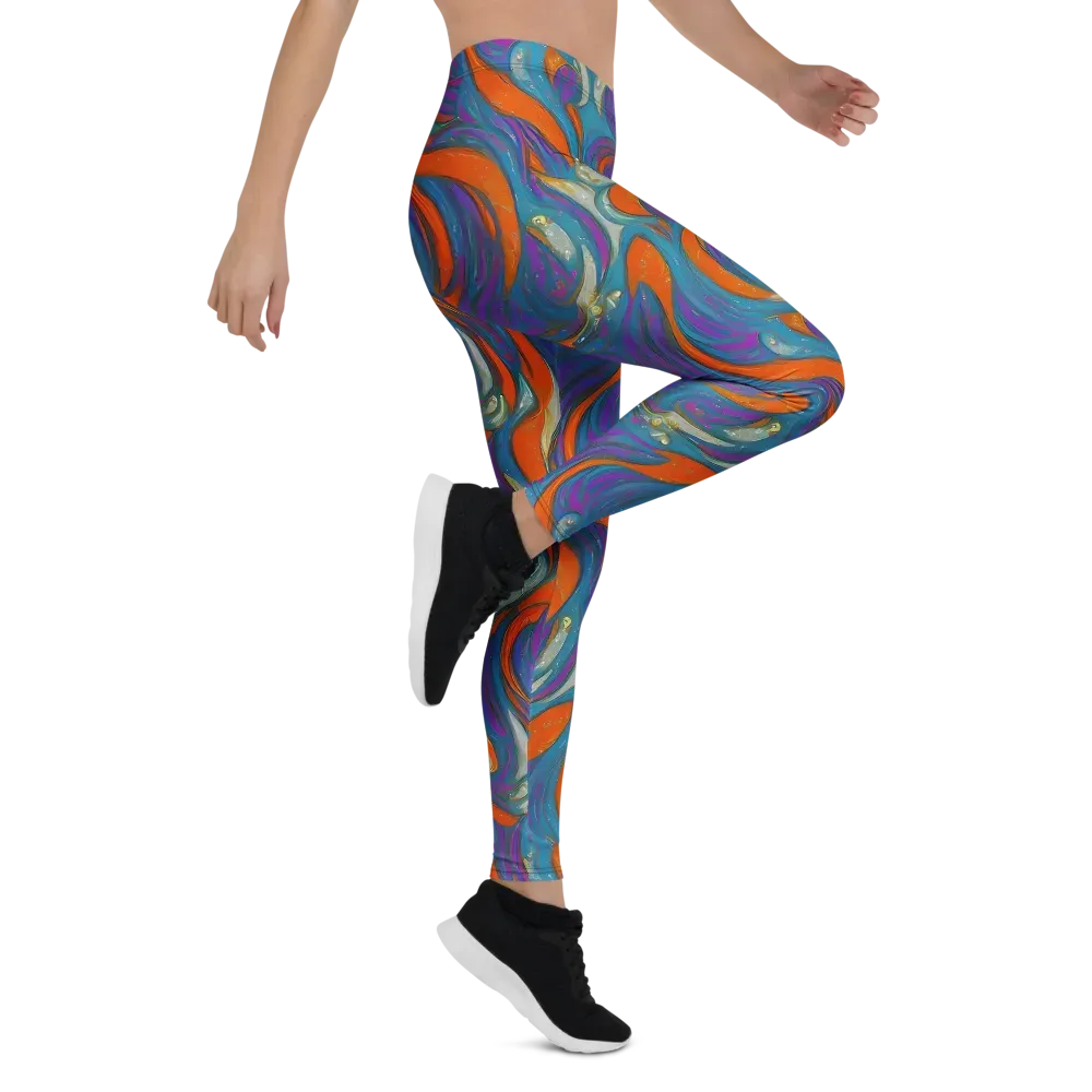 Painted Undertow on Leggings — Right