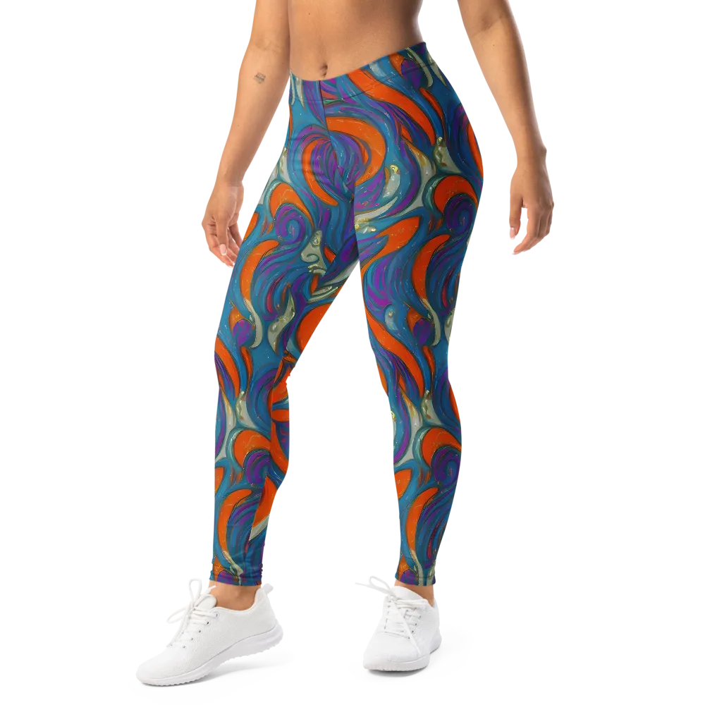 Painted Undertow on Leggings — Left Front