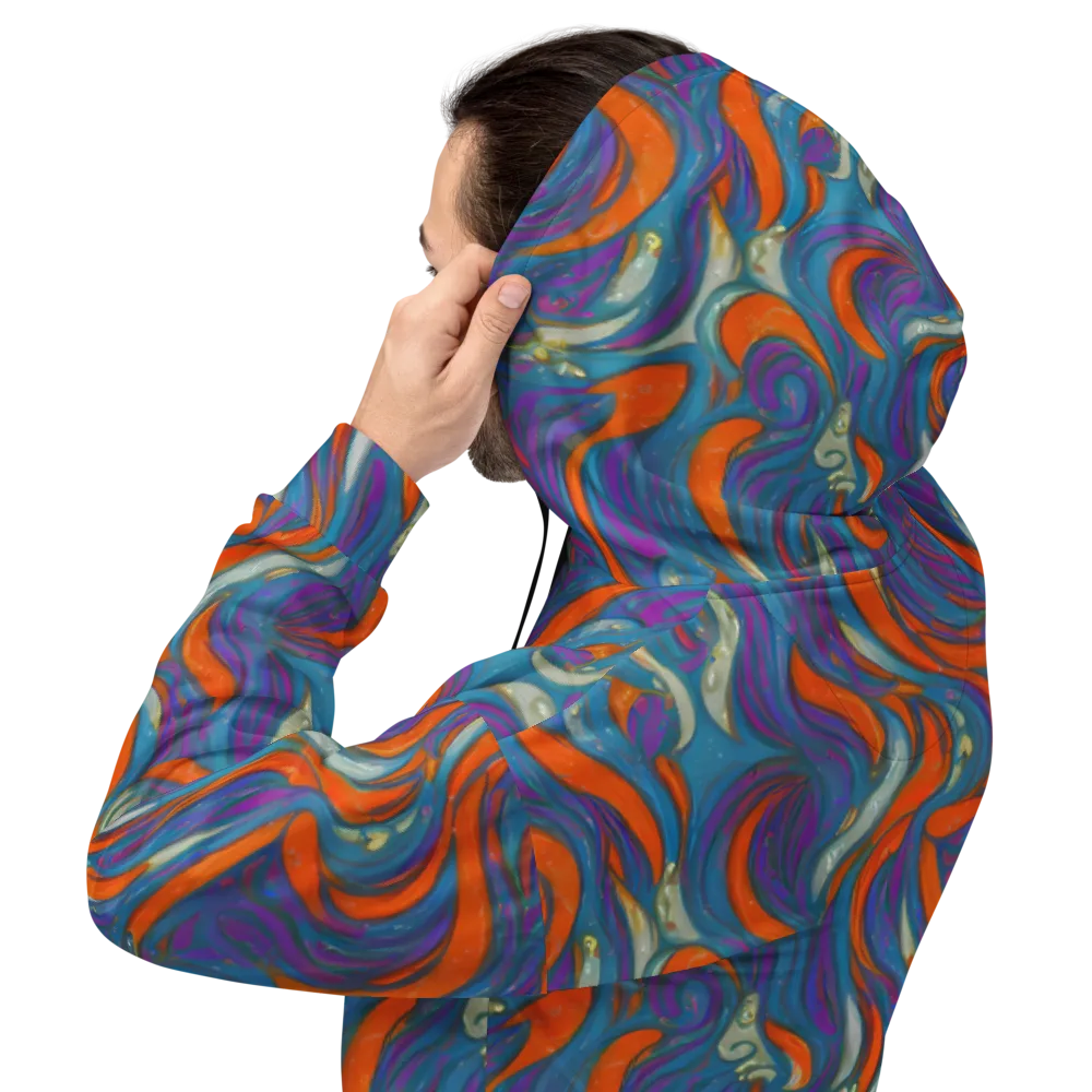 Painted Undertow on Hoodie — Back