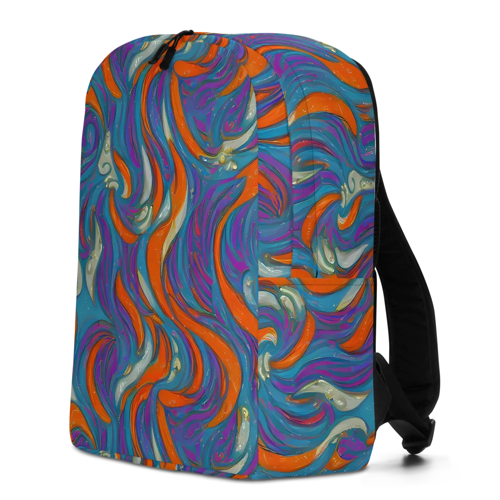 Painted Undertow on Minimalist Backpack — Left