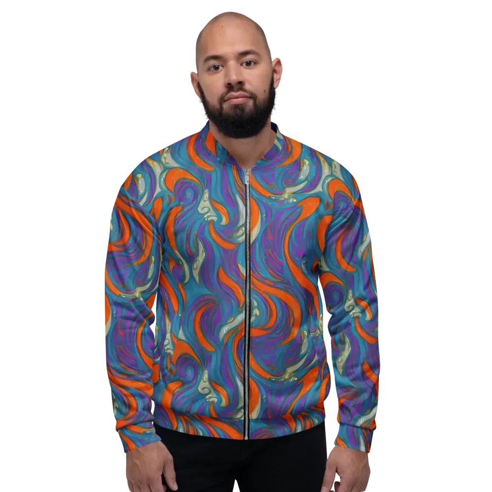 Painted Undertow on Bomber Jacket — Front