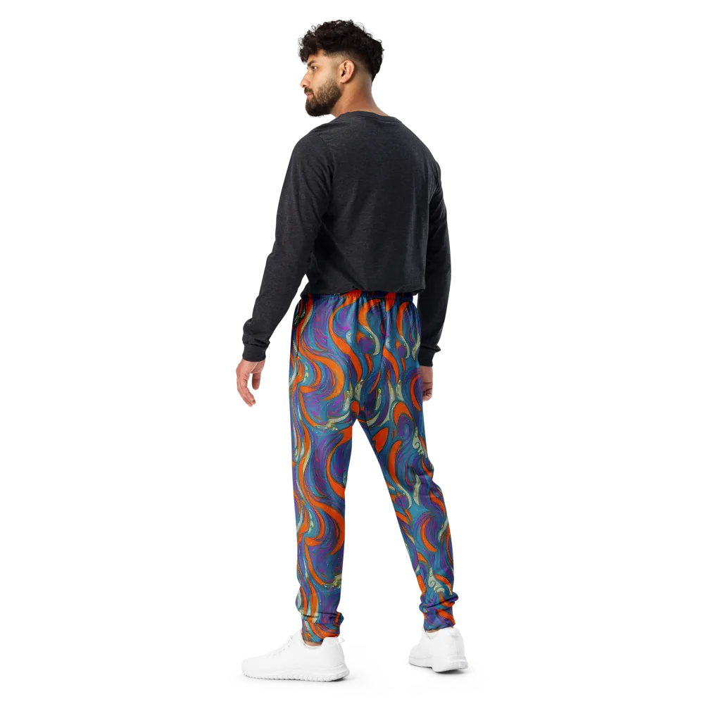 Painted Undertow on Men's Joggers — Back
