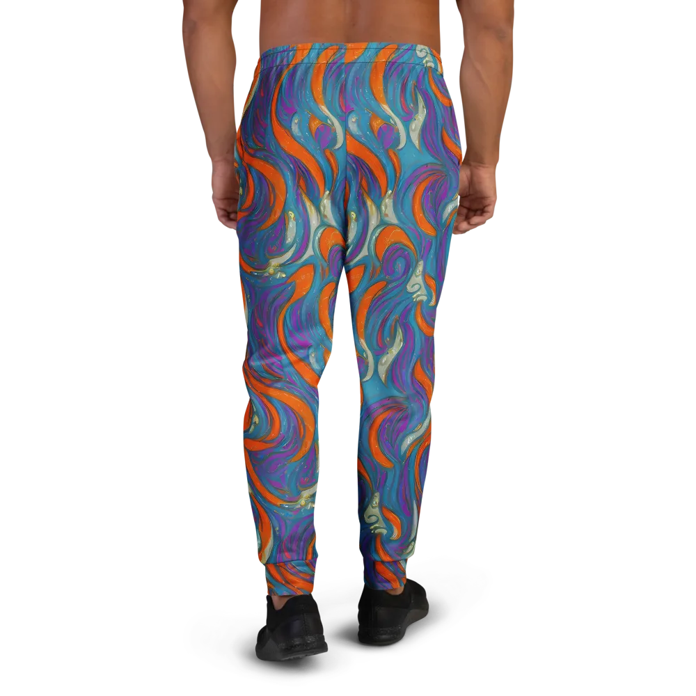 Painted Undertow on Men's Joggers — Back