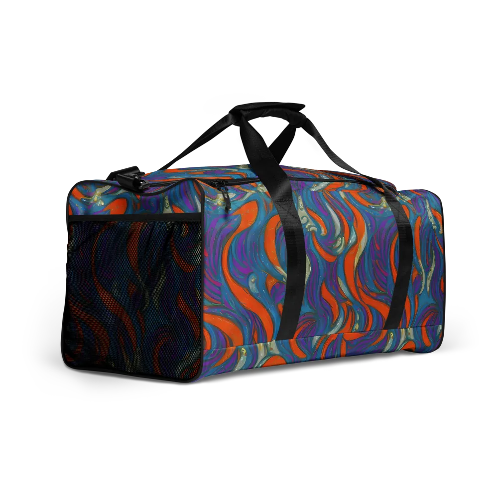 Painted Undertow on Duffle Bag — Right Front