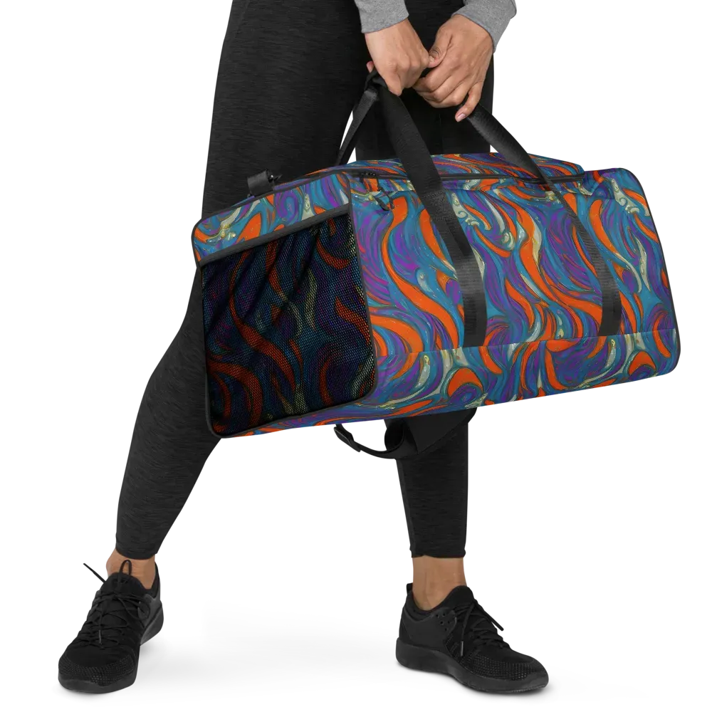 Painted Undertow on Duffle Bag — Right Front