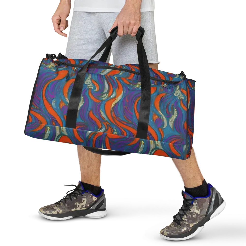 Painted Undertow on Duffle Bag — Front