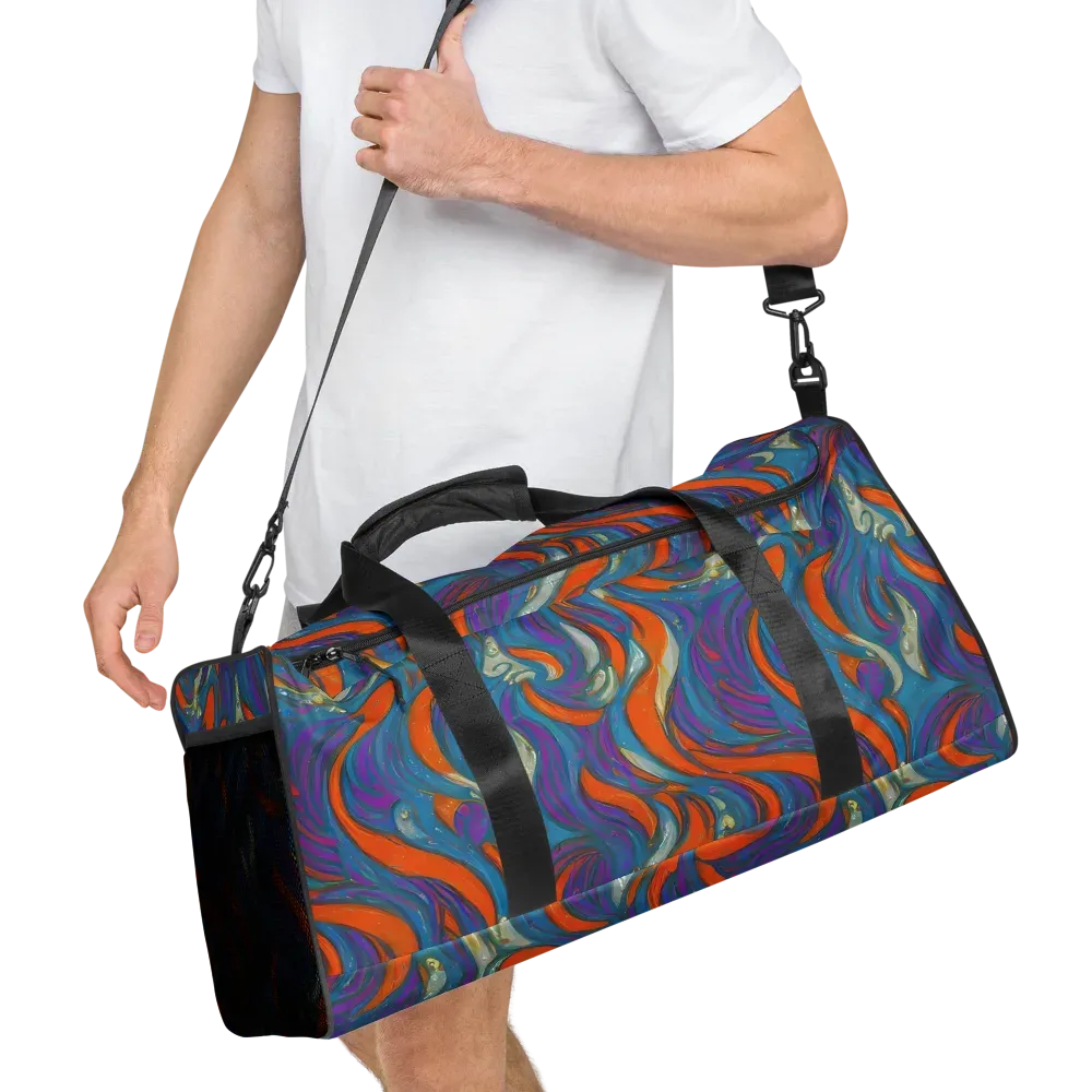 Painted Undertow on Duffle Bag — Right Front