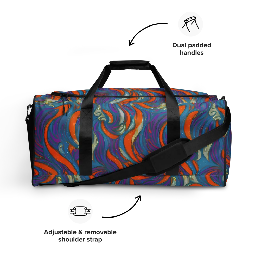 Painted Undertow on Duffle Bag — Front