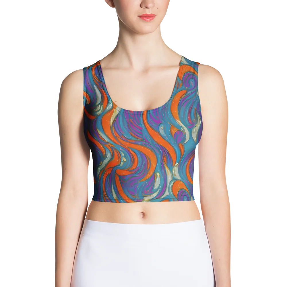 Painted Undertow on Crop Top — Front