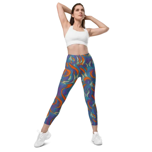 Painted Undertow on a Leggings with Pockets
