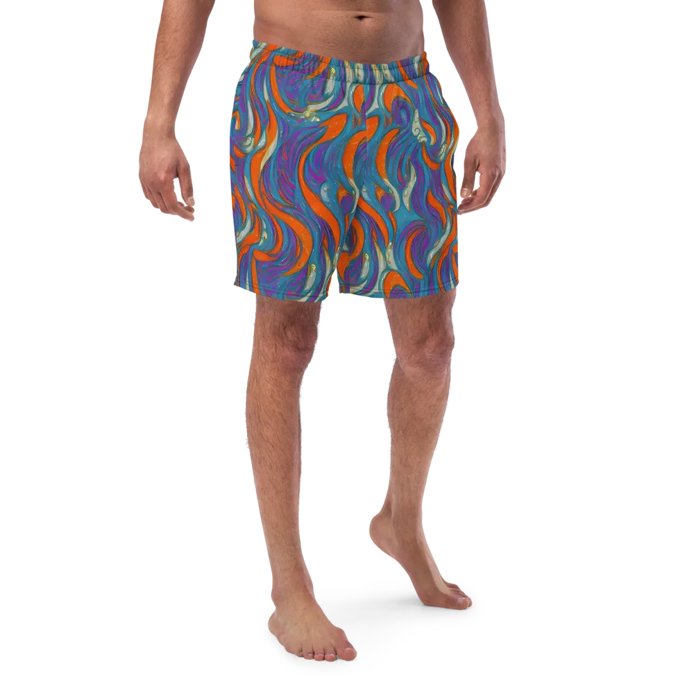 Painted Undertow on Swim Trunks — Front
