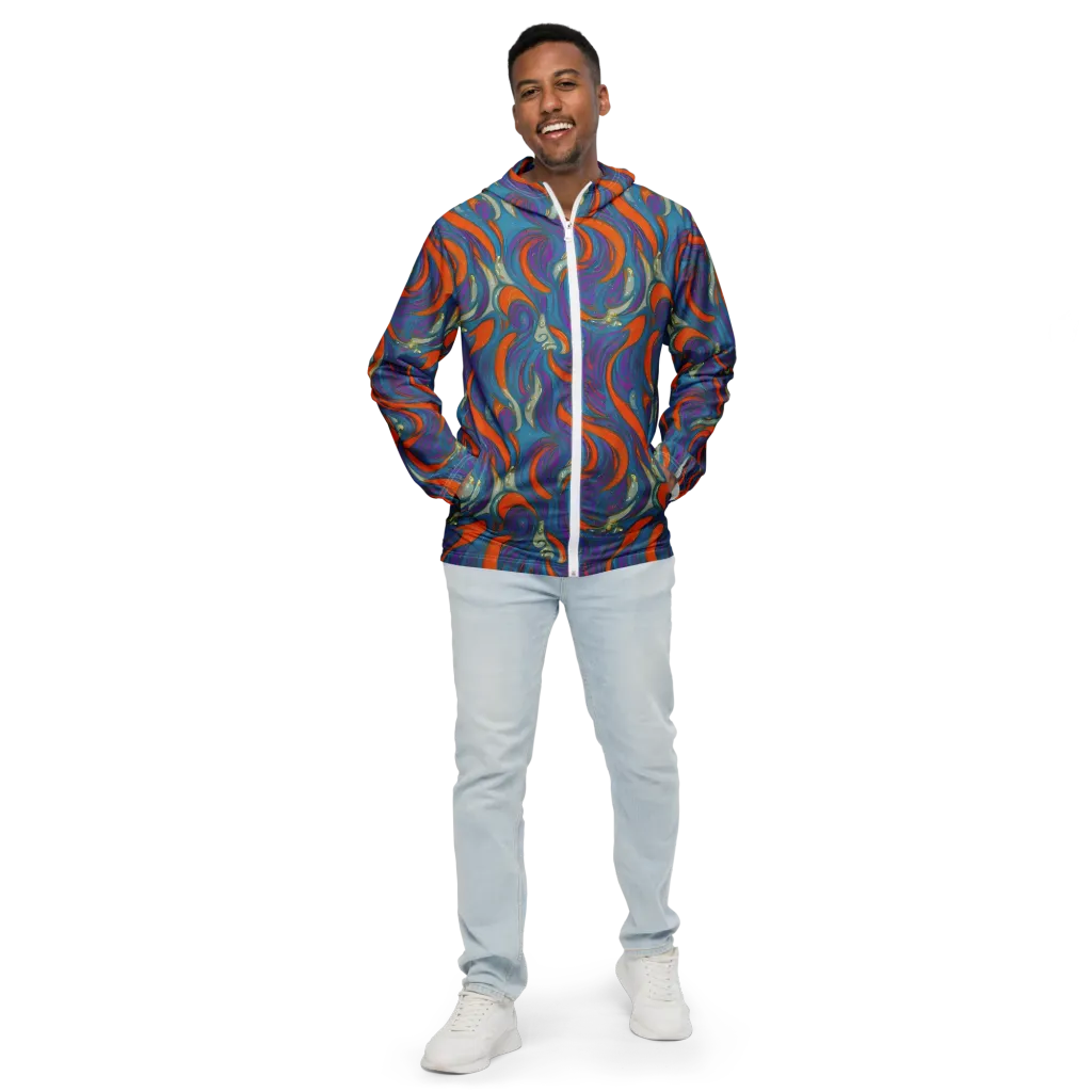 Painted Undertow on Men's Windbreaker — Front