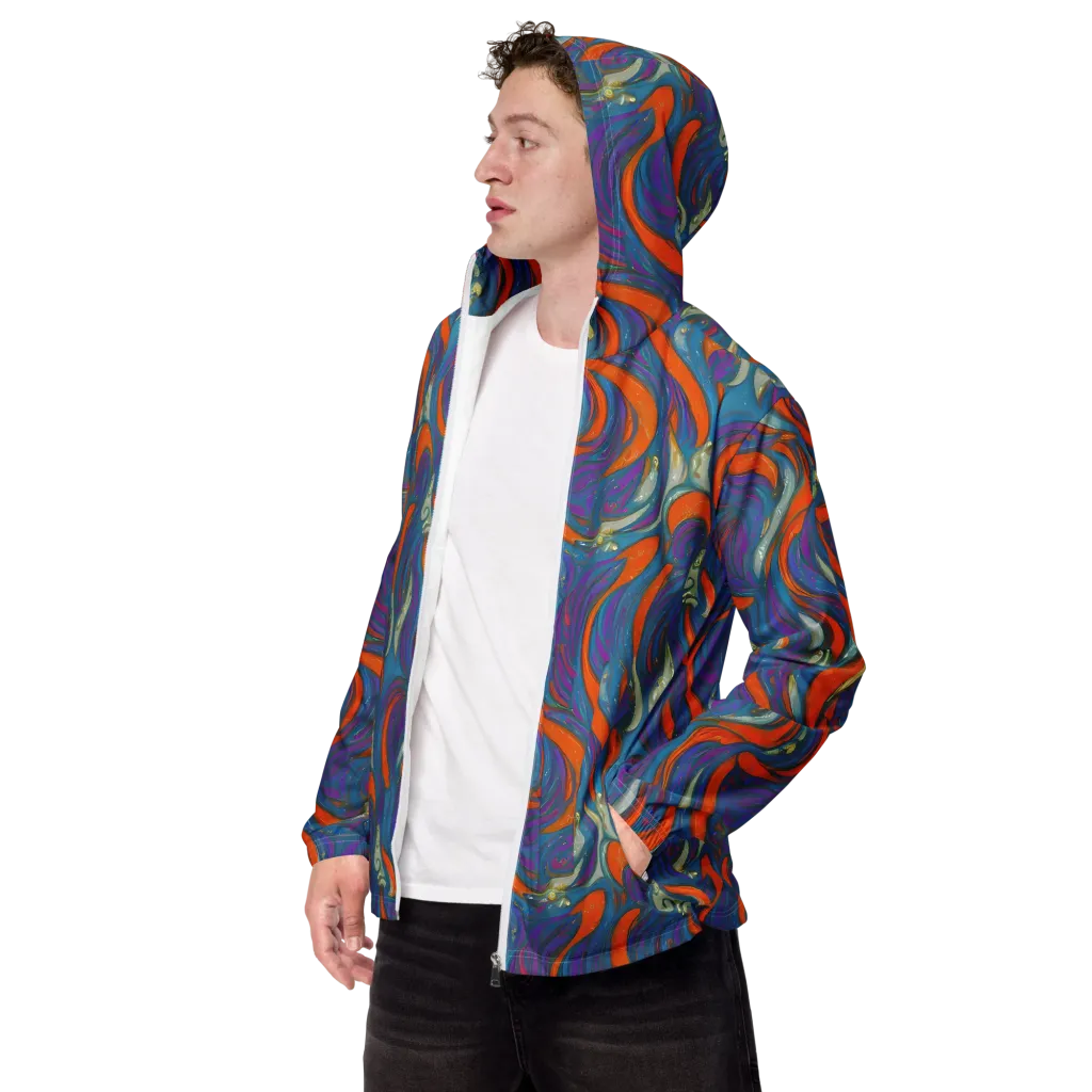 Painted Undertow on Men's Windbreaker — Left Front