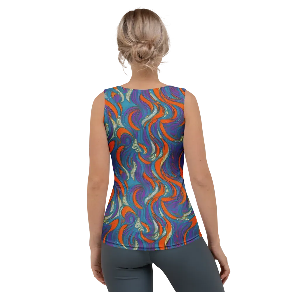 Painted Undertow on Women's Tank Top — Back