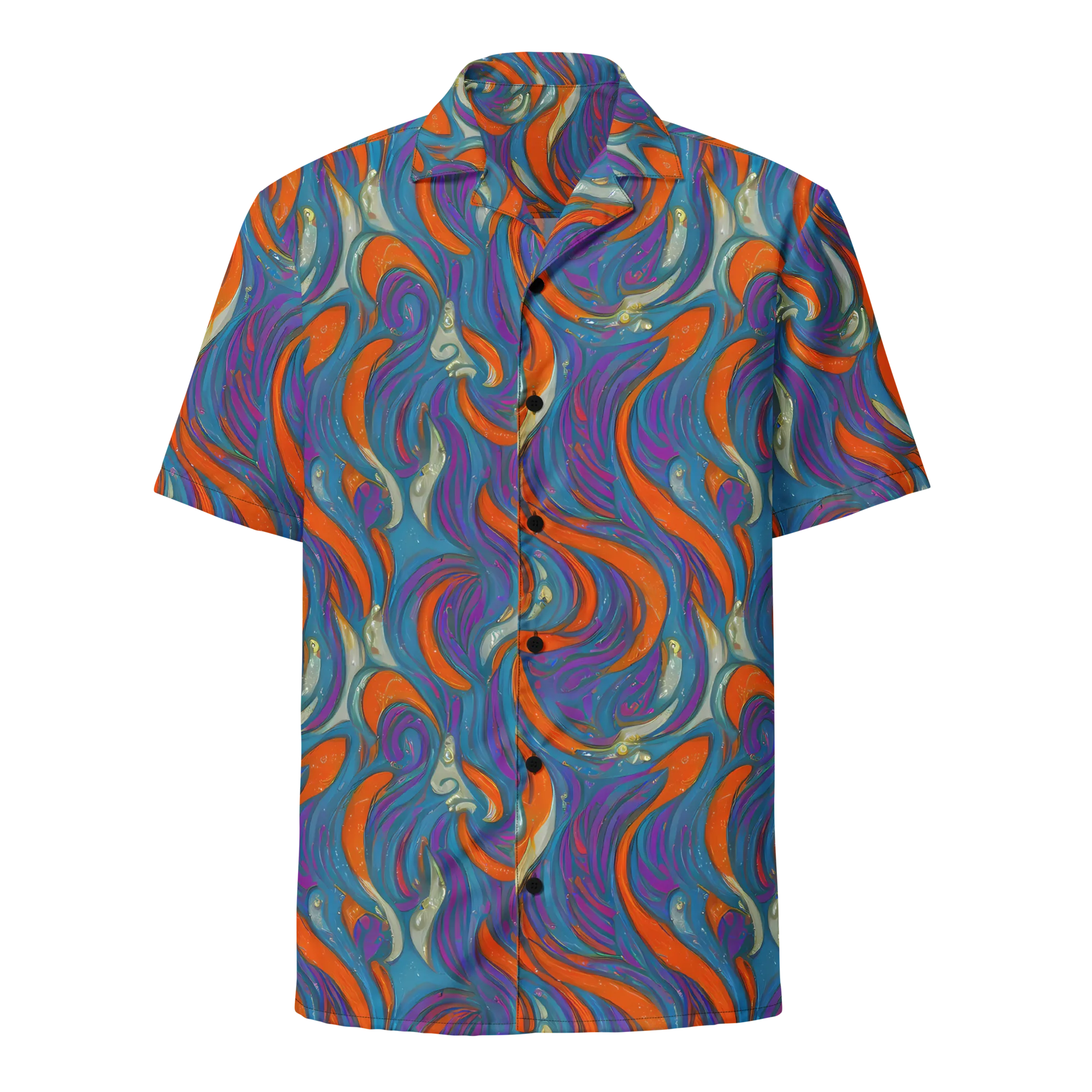 Painted Undertow on Button Shirt — Front