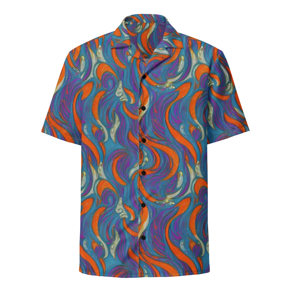 Painted Undertow on Button Shirt — Front