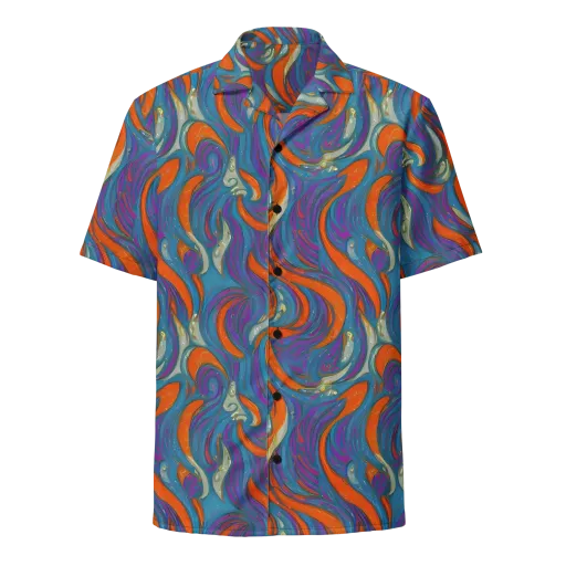 Painted Undertow on a Button Shirt
