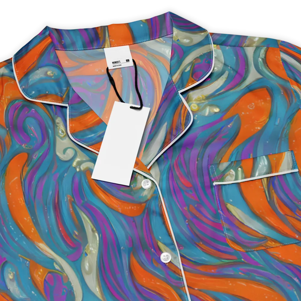 Painted Undertow on Women's Short Sleeve Pajama Top — Product details