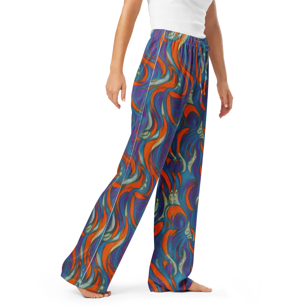 Painted Undertow on Women's Pajama Pants — Right Front