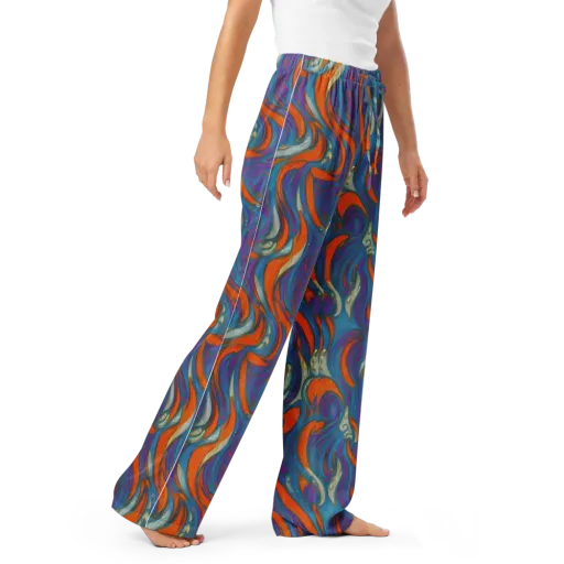Painted Undertow on a Women's Pajama Pants