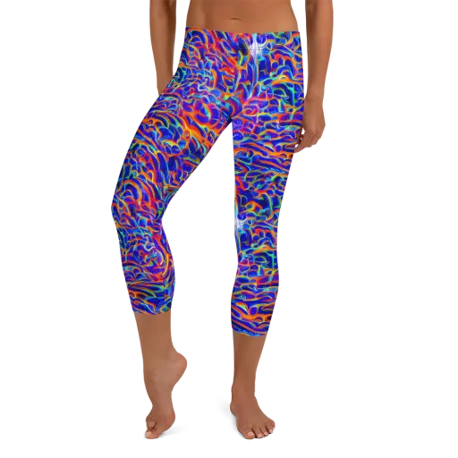 Fluorescent Fury on a Capri Leggings