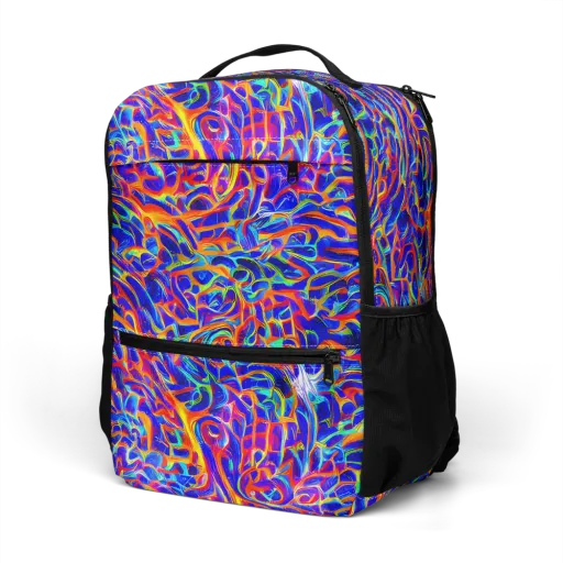 Fluorescent Fury on a Utility Backpack